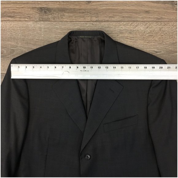 Barcelino Mens Blazer Sport Coat Three Button Casual Jacket Size 46L‎ Wool Suits - Picture 9 of 13